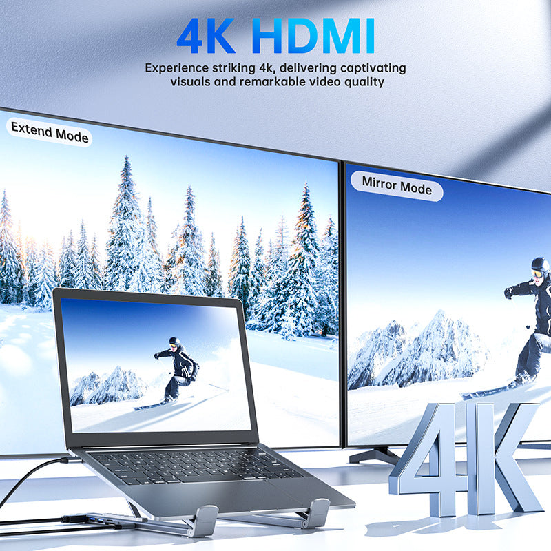 💥HOT SALE💥Limited-time offer-USB-C Docking Station Laptop Stand with 4K HDMI