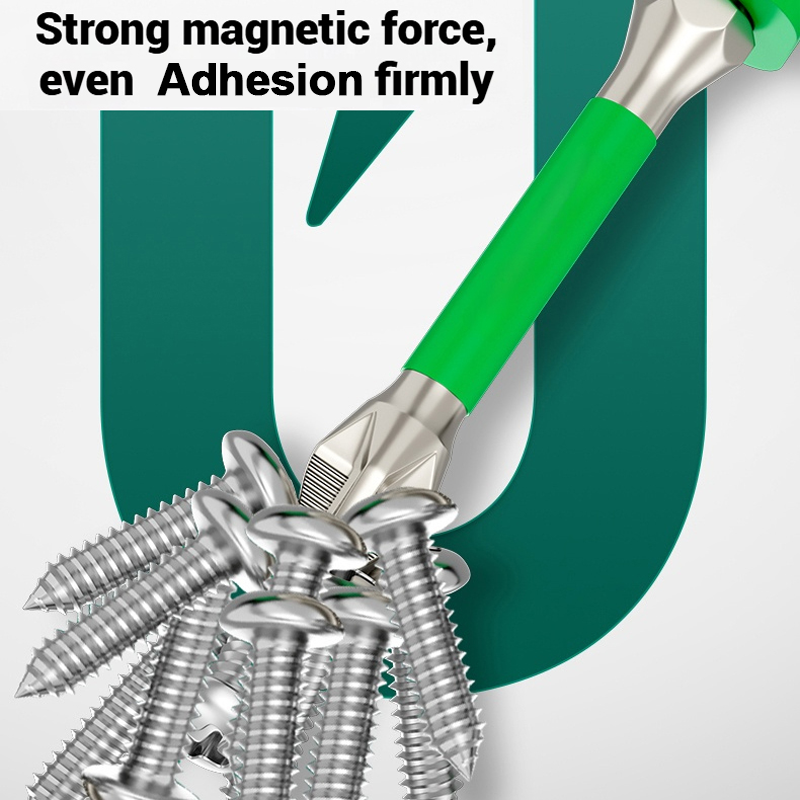 Anti-Slip Magnetic Phillips Bit with Spring