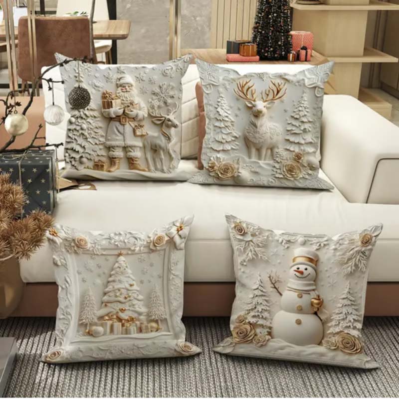 Elegant Christmas Decorative Pillow Covers (50% OFF)