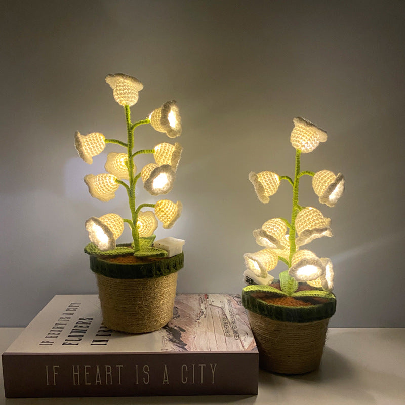 Lily Glow Crochet Lamp