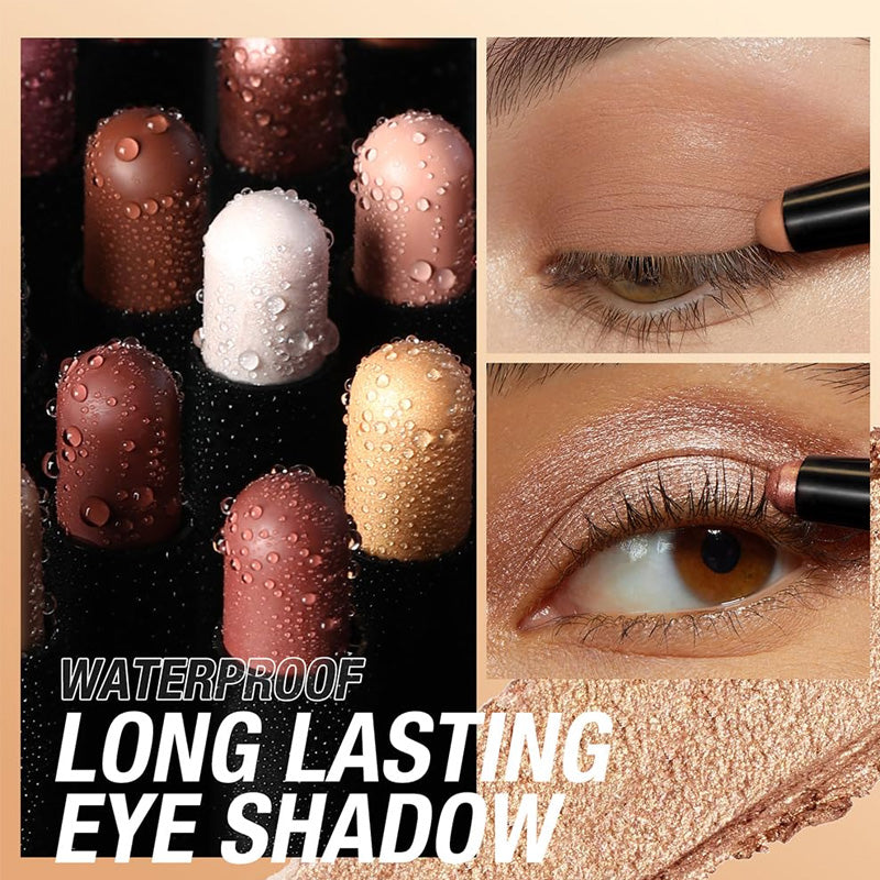 ✨ 50% OFF! ✨ 8 Colors Glitter Eyeshadow Stick - Waterproof & Long-Wearing Multi-Use Formula for Sparkling Looks! 🎄🌟