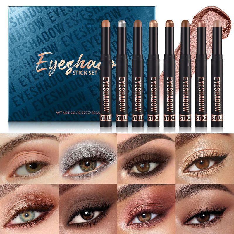 ✨ 50% OFF! ✨ 8 Colors Glitter Eyeshadow Stick - Waterproof & Long-Wearing Multi-Use Formula for Sparkling Looks! 🎄🌟
