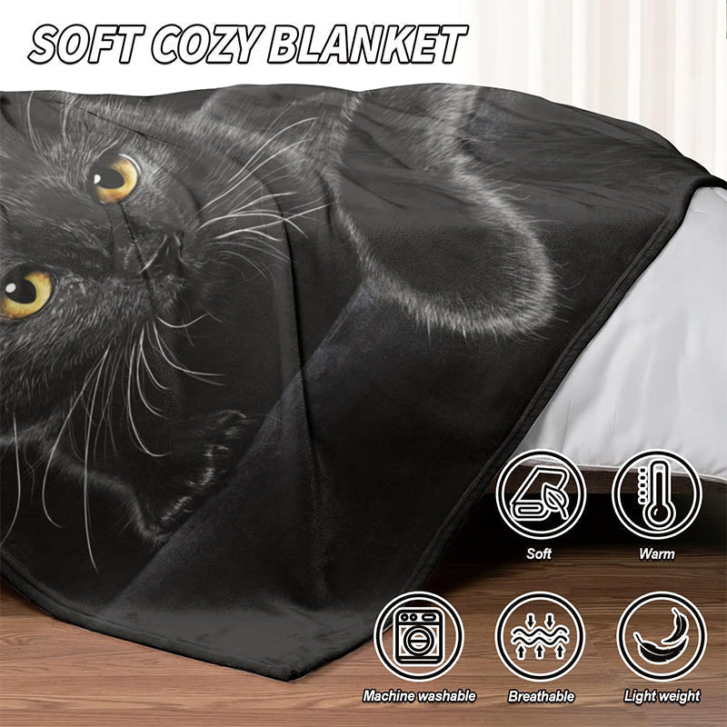 🐱Black Cat All-Season Cozy Blanket