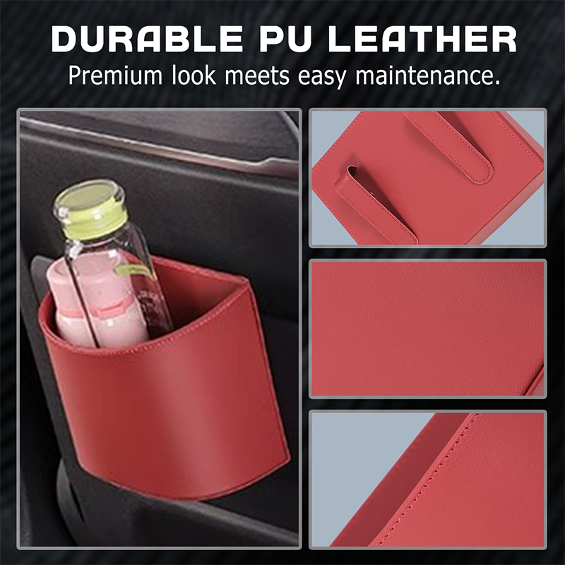 🥳 Buy 2 Get 1 Free 💞 50% Off 💞 Sales Exceed 50,000 Units! 🚗🧺 Genuine Leather Car Door Cup Holders!