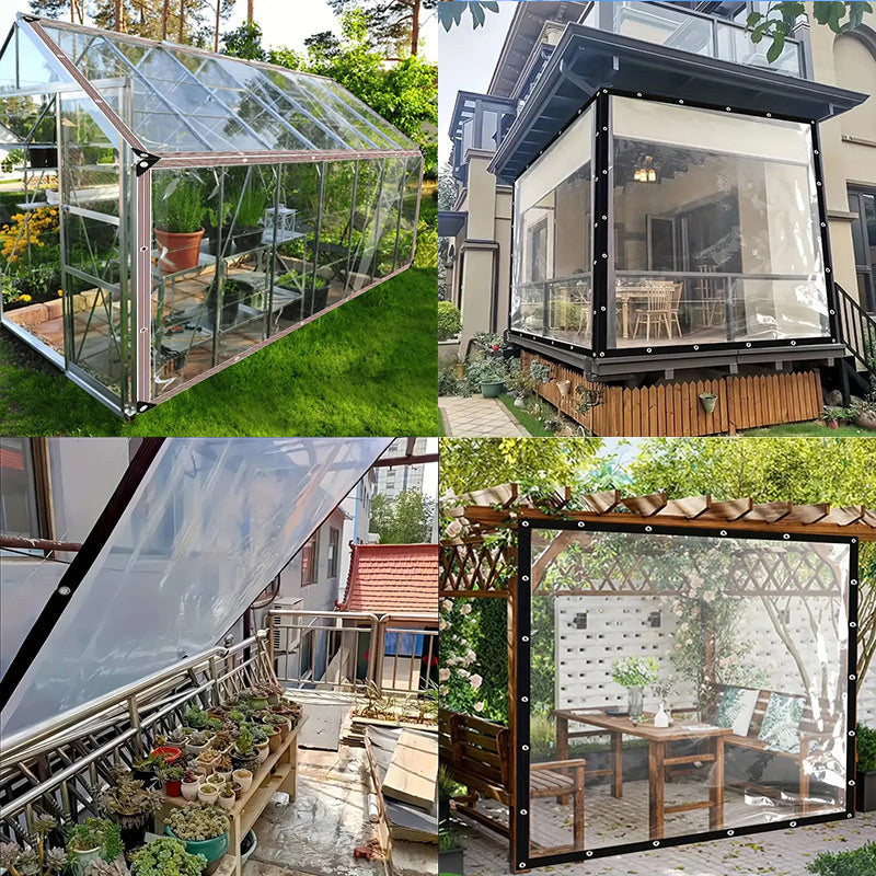 ⏳Limited-time 50% off⏰Heavy-Duty Transparent Waterproof Insulated Tarp🛡️🌧️
