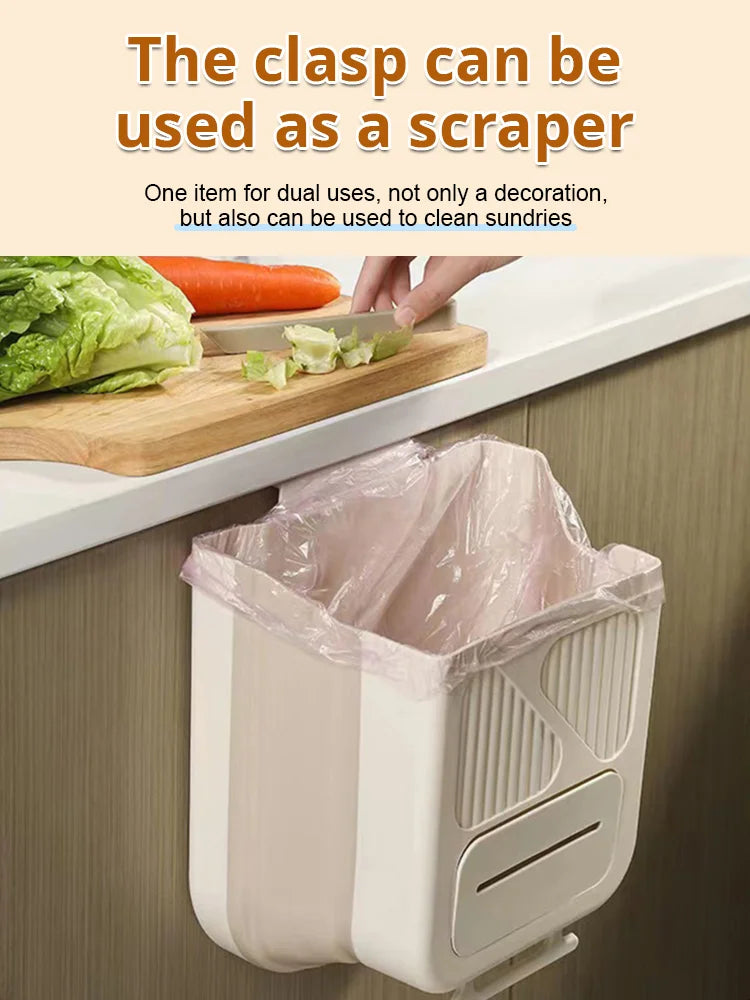⏳【Limited Offer】50% OFF !💥Folding Hanging Kitchen Waste Trash Can