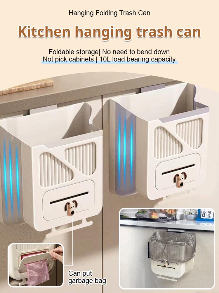 ⏳【Limited Offer】50% OFF !💥Folding Hanging Kitchen Waste Trash Can
