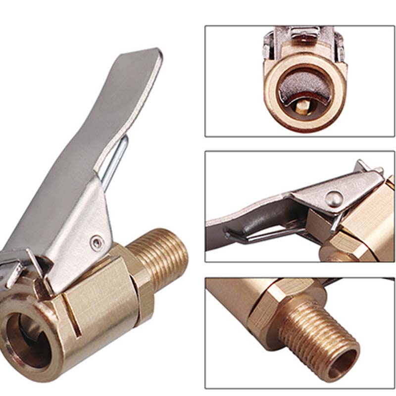 🚗 BUY 1 GET 1 FREE!💨 Quick-Connect Tire Inflator Chuck Adapter – Solid Brass & Leak-Proof – Universal One-Hand Air Pump Nozzle 🔧