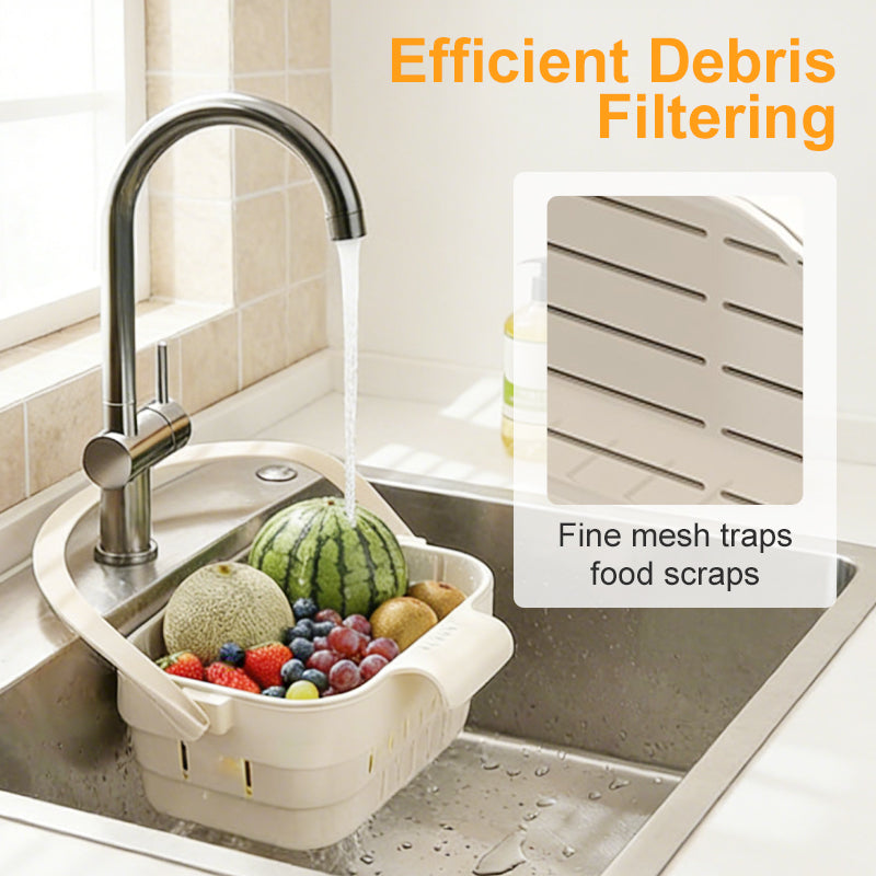 🥦🍅Collapsible Faucet-Hanging Sink Strainer Basket