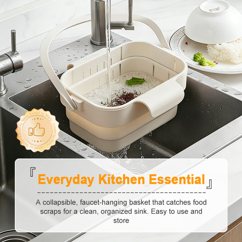🥦🍅Collapsible Faucet-Hanging Sink Strainer Basket