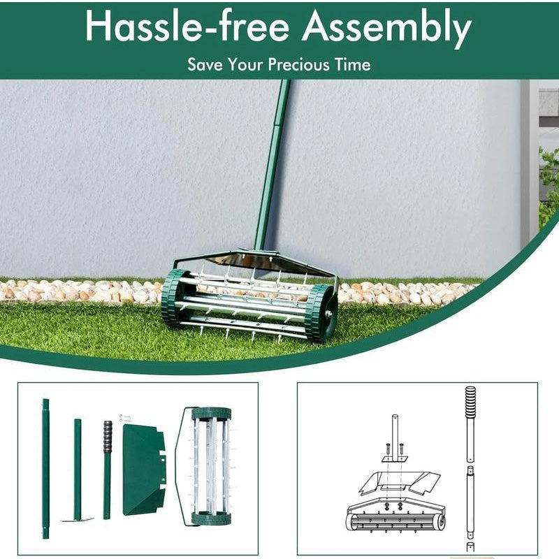 ⏳Limited-time 50% off⏰Rolling Lawn Aerator with Handle🏡🌱