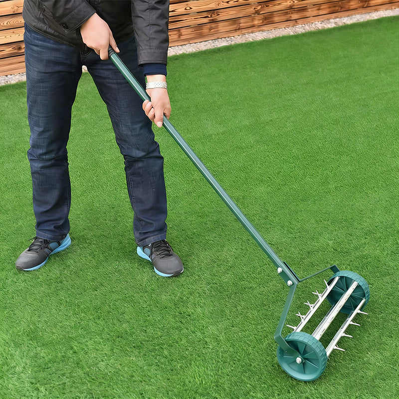 ⏳Limited-time 50% off⏰Rolling Lawn Aerator with Handle🏡🌱