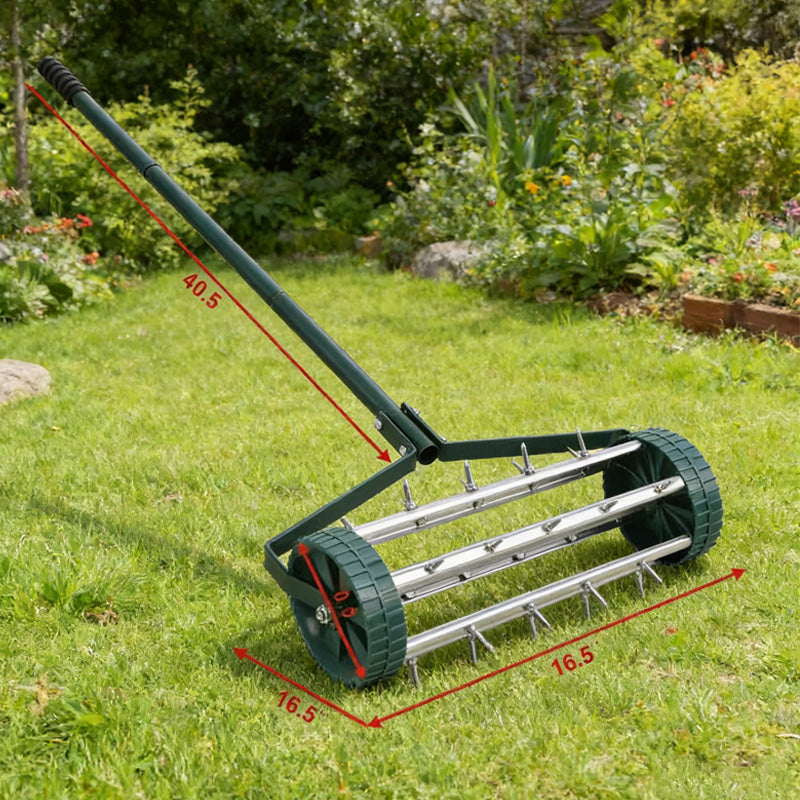 ⏳Limited-time 50% off⏰Rolling Lawn Aerator with Handle🏡🌱