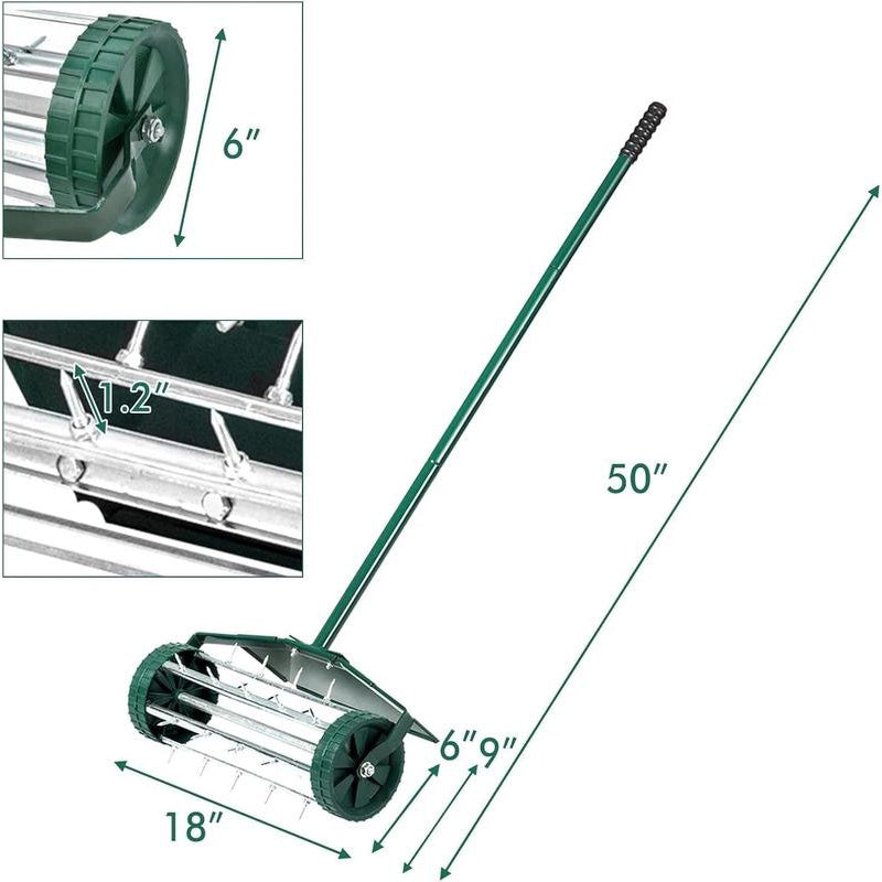 ⏳Limited-time 50% off⏰Rolling Lawn Aerator with Handle🏡🌱