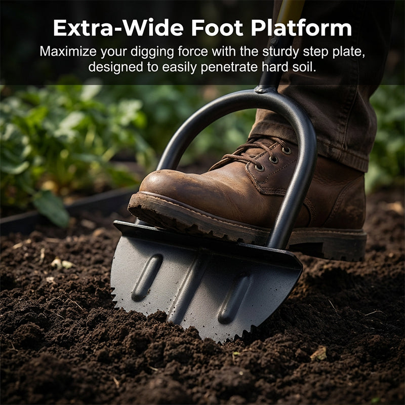 Manual Steel Lawn Edger with Serrated Blade