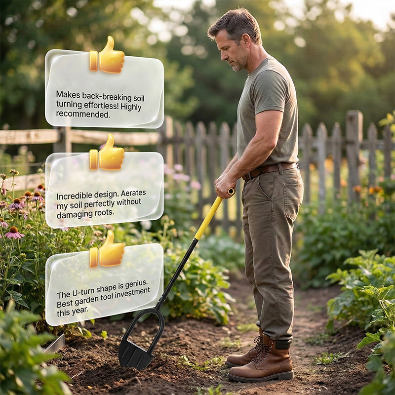 Manual Steel Lawn Edger with Serrated Blade
