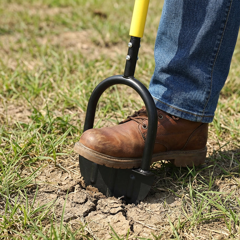 Manual Steel Lawn Edger with Serrated Blade