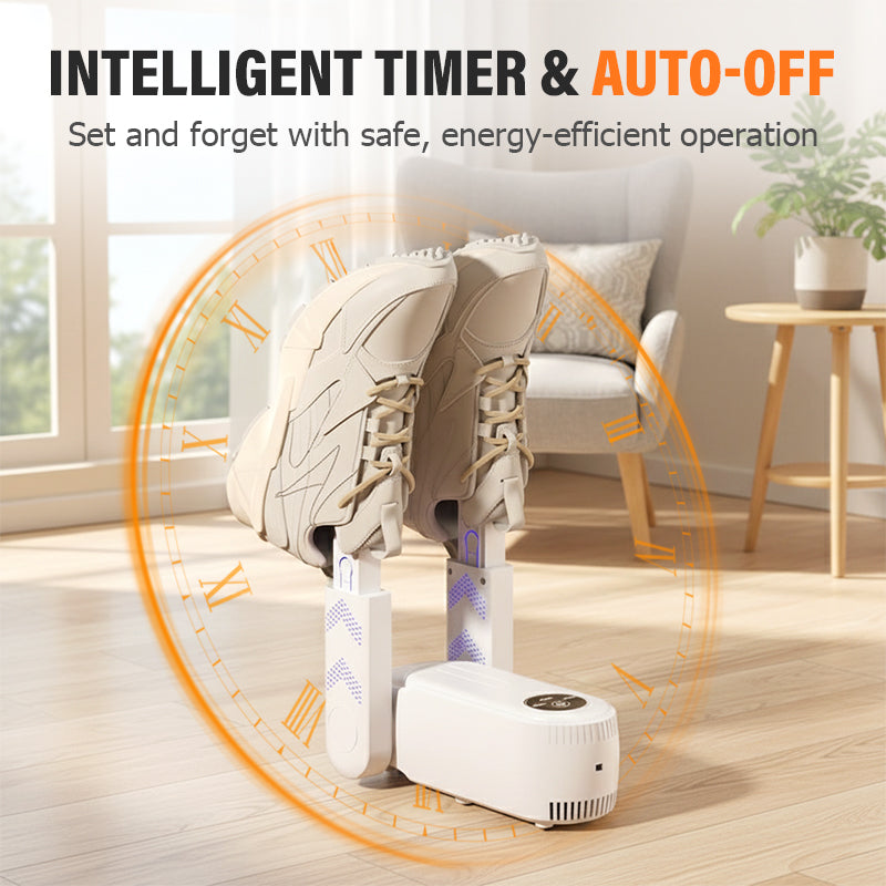 🥳2026 HOT SALE🥳💞50K+ SOLD!👟🌧️ 50% OFF! Portable Electric Shoe Dryer – Dries wet shoes overnight. Kills odor-causing bacteria. Perfect for rainy British weather. 🔋☔