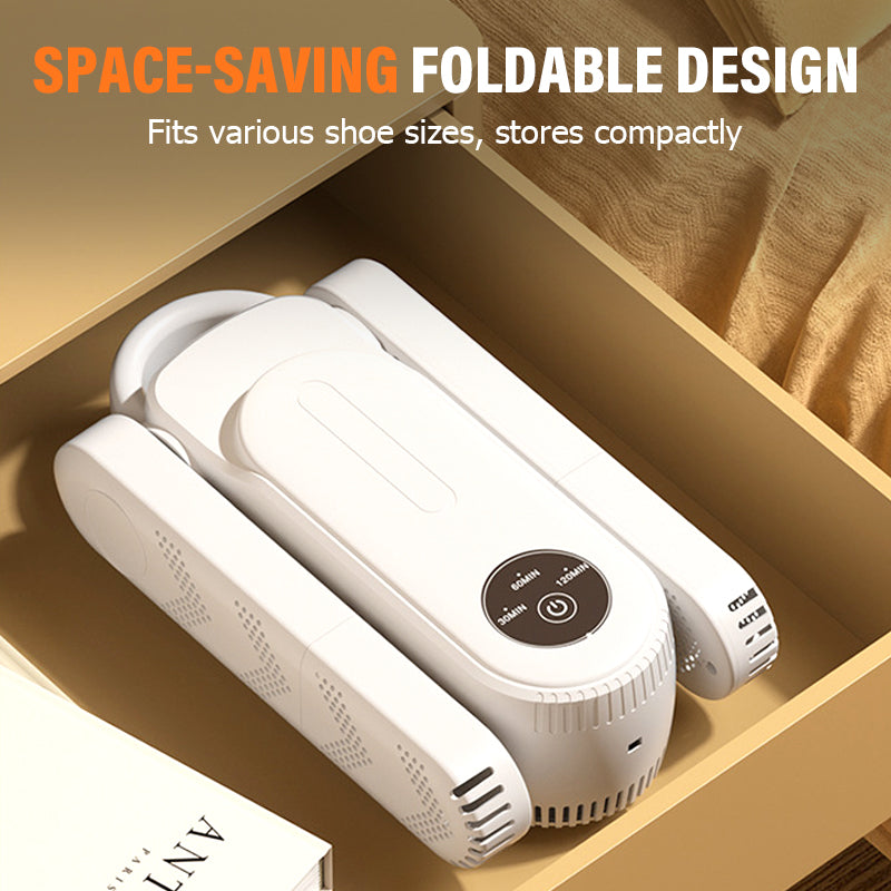🥳2026 HOT SALE🥳💞50K+ SOLD!👟🌧️ 50% OFF! Portable Electric Shoe Dryer – Dries wet shoes overnight. Kills odor-causing bacteria. Perfect for rainy British weather. 🔋☔
