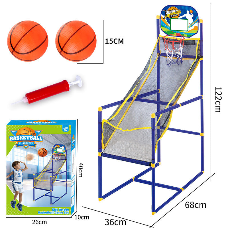 🥳2026 HOT SALE🥳💞50K+ SOLD!🏀🎯Kids‘ Indoor Basketball Arcade Game – Auto ball return, sturdy & safe. 4 balls + pump included. Quick setup, endless fun! 🧒💨