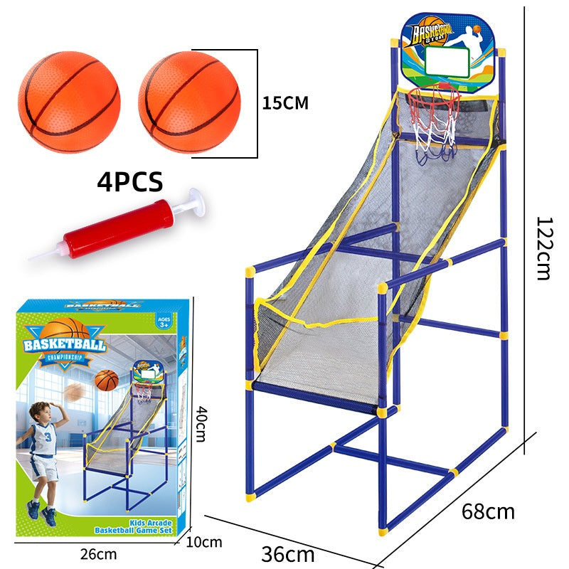 🥳2026 HOT SALE🥳💞50K+ SOLD!🏀🎯Kids‘ Indoor Basketball Arcade Game – Auto ball return, sturdy & safe. 4 balls + pump included. Quick setup, endless fun! 🧒💨
