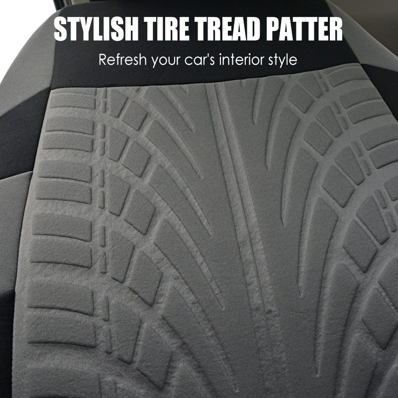 Car Seat Cover Set with Tire Tread Pattern