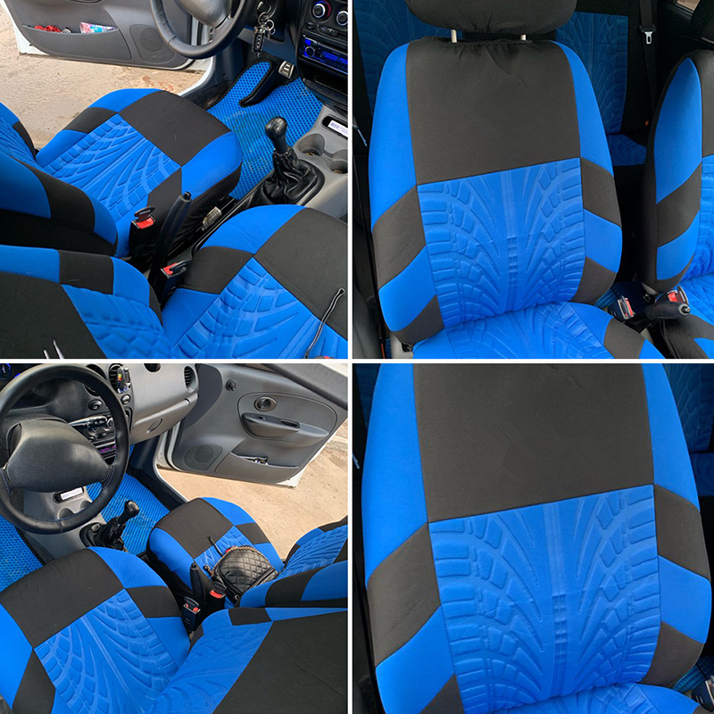 Car Seat Cover Set with Tire Tread Pattern