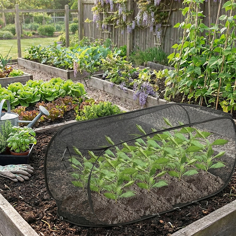 Foldable Pop-Up Plant Mesh Cover – Protects Plants, Breathable Design & Easy Setup 🌿
