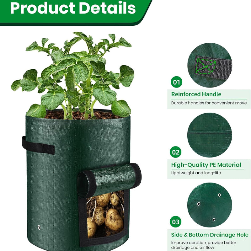 PE Potato Grow Bag with Harvest Flap