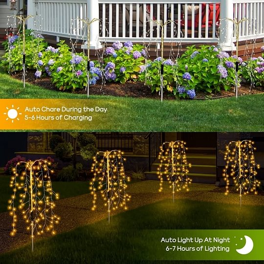 ✨ Solar Garden Lights Outdoor Decor – 100 LEDs, IP55 Waterproof, Easy Install 🌙