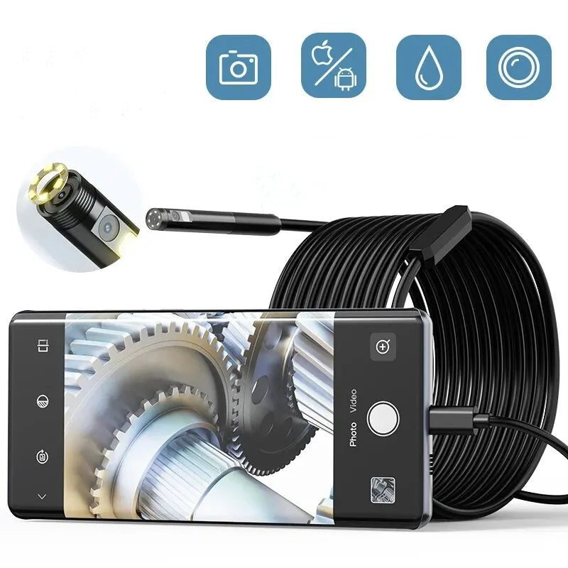 🔍 LIMITED-TIME 50% OFF! ✨ Waterproof Borescope Camera – Adjustable Light, USB-C, HD Imaging 💡
