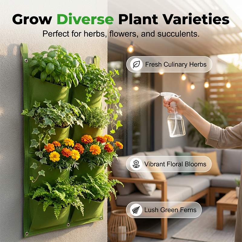 Space Saving Vertical Planter Bags