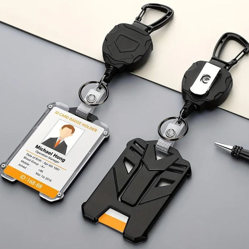 🔥Retractable Heavy Duty Badge Reel with Card Holder