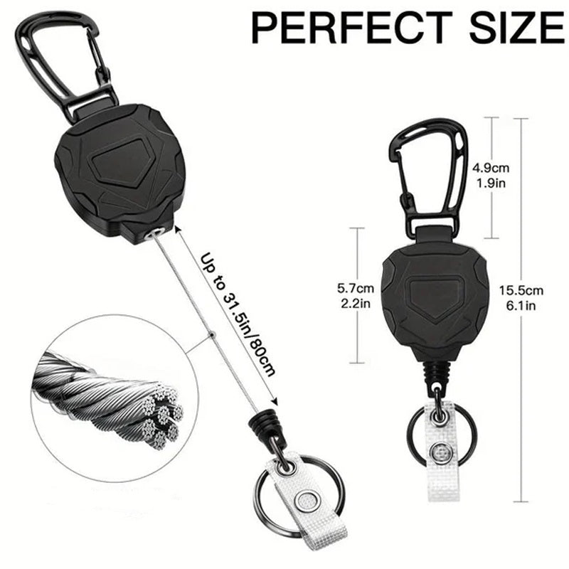 🔥Retractable Heavy Duty Badge Reel with Card Holder
