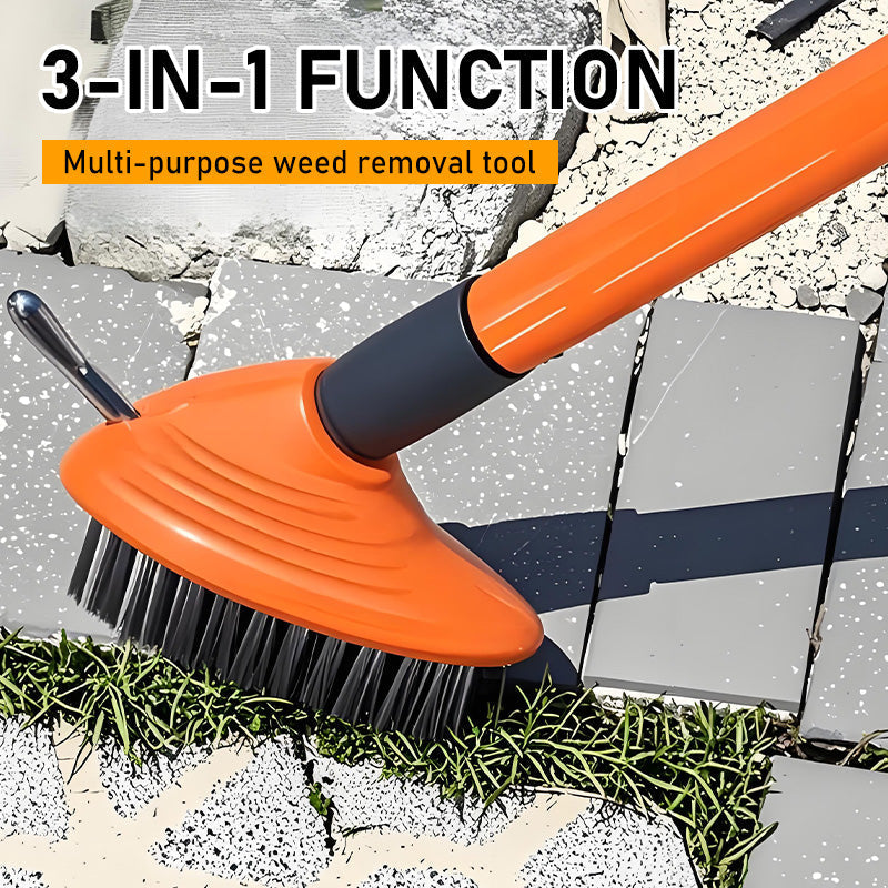 3-in-1 Weed Wire Brush Set – Durable Steel Brushes, Ergonomic Handle & Ideal for Patios, Driveways & Garden Paths 🏡
