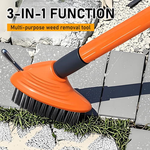 3-in-1 Weed Wire Brush Set – Durable Steel Brushes, Ergonomic Handle & Ideal for Patios, Driveways & Garden Paths 🏡