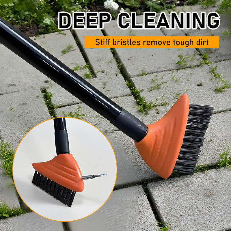 3-in-1 Weed Wire Brush Set – Durable Steel Brushes, Ergonomic Handle & Ideal for Patios, Driveways & Garden Paths 🏡