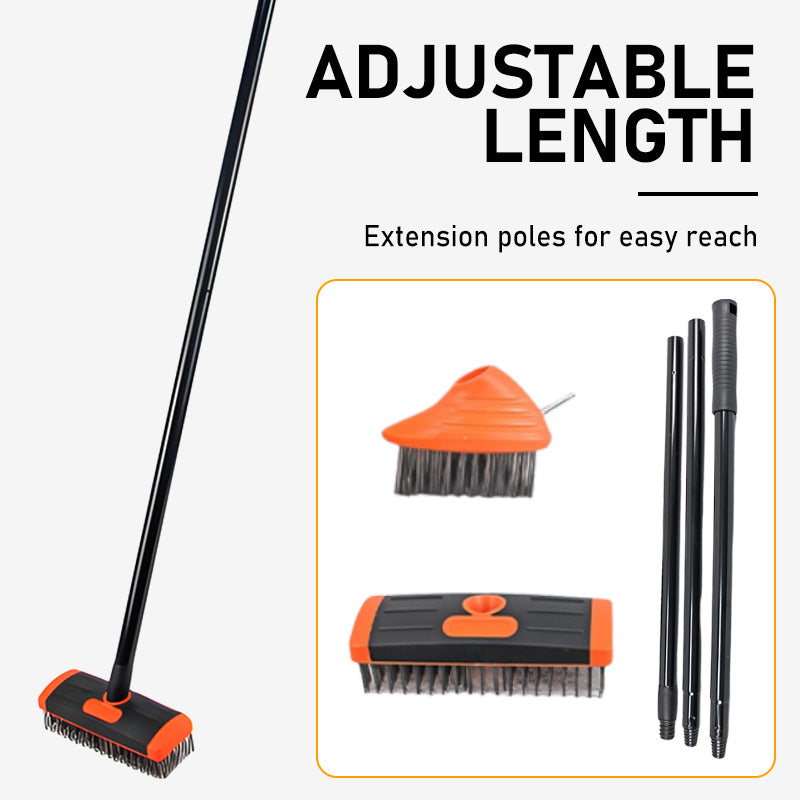 3-in-1 Weed Wire Brush Set – Durable Steel Brushes, Ergonomic Handle & Ideal for Patios, Driveways & Garden Paths 🏡