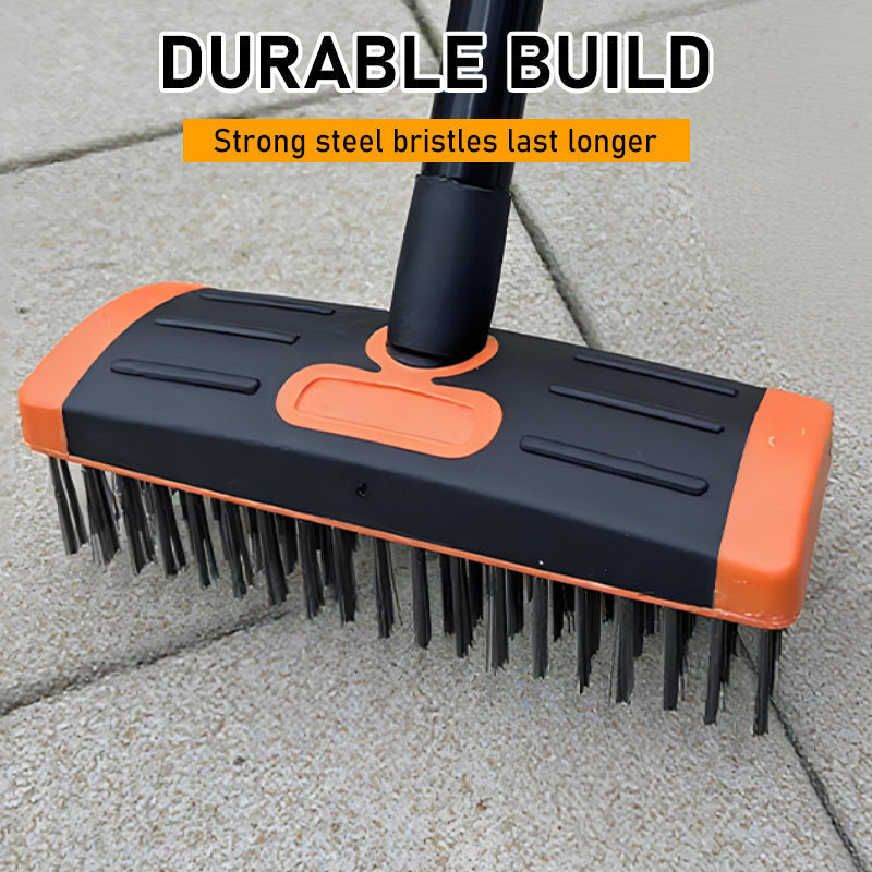3-in-1 Weed Wire Brush Set – Durable Steel Brushes, Ergonomic Handle & Ideal for Patios, Driveways & Garden Paths 🏡