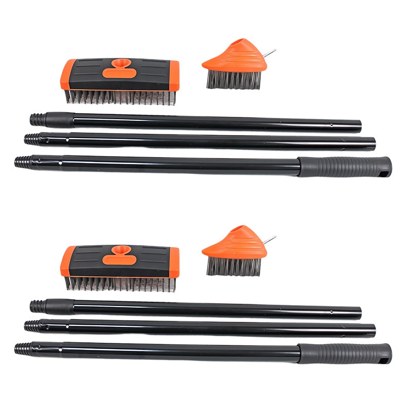 3-in-1 Weed Wire Brush Set – Durable Steel Brushes, Ergonomic Handle & Ideal for Patios, Driveways & Garden Paths 🏡