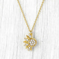 📢📢50% OFF !! ⏰Sun and Moon Pendant Necklace with Rhinestones