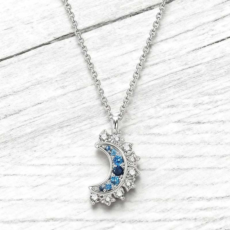 📢📢50% OFF !! ⏰Sun and Moon Pendant Necklace with Rhinestones