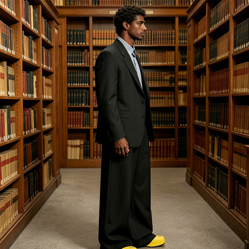 Men's Minimalist Wide-Leg Pants-Structured Seams & Premium Fabric
