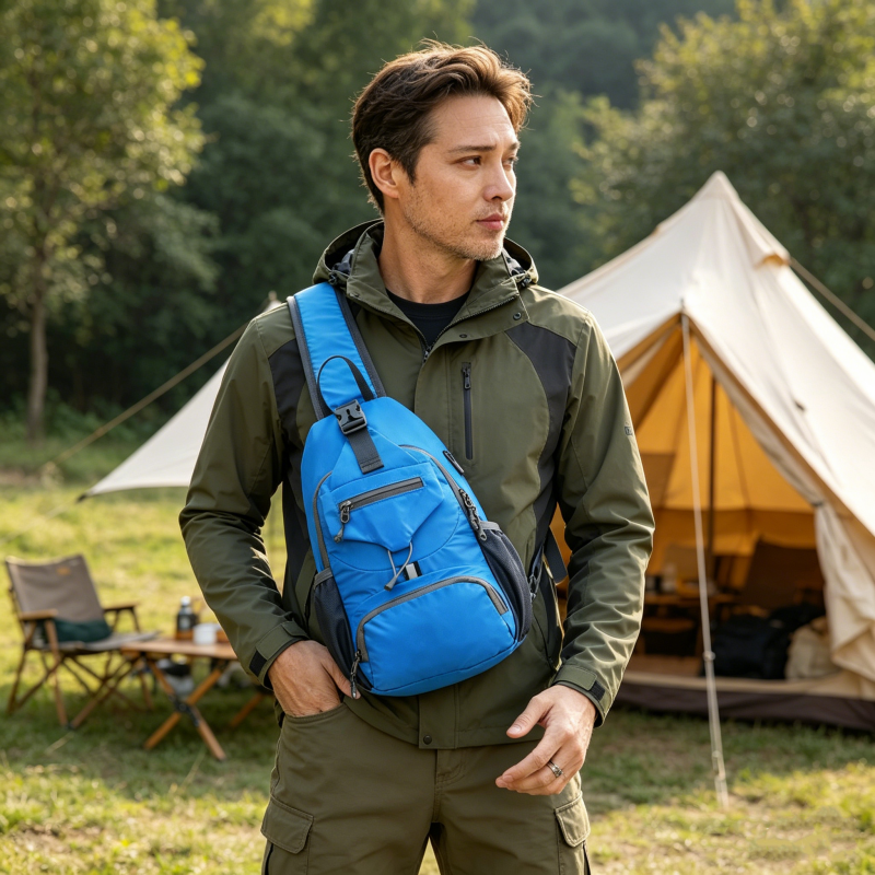 🎒 50% OFF NOW! 💧 Men's Outdoor Sling Bag – Multi-Pocket, Water-Resistant & Breathable – Perfect for Travel & Daily Use ✨