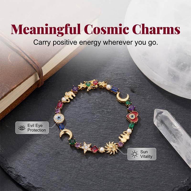 💫Whimsical Celestial Charm Bracelet✨(Free Storage Box)