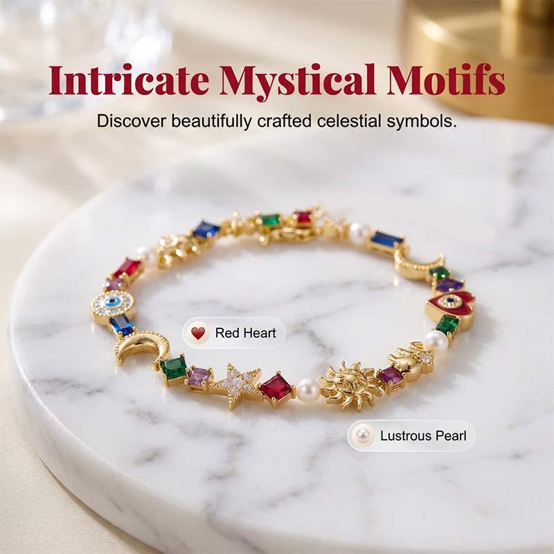 💫Whimsical Celestial Charm Bracelet✨(Free Storage Box)