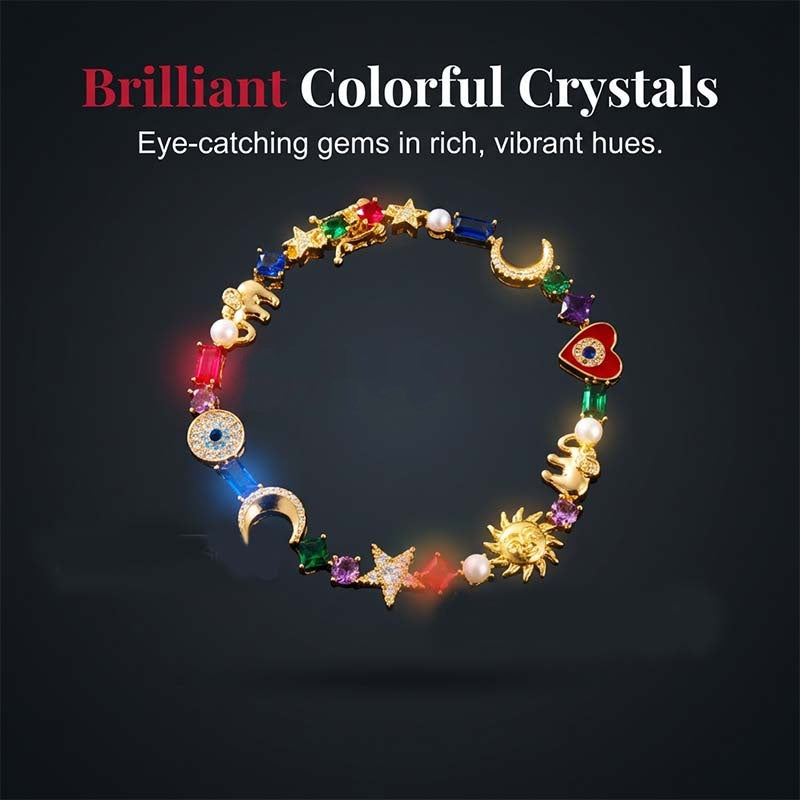 💫Whimsical Celestial Charm Bracelet✨(Free Storage Box)