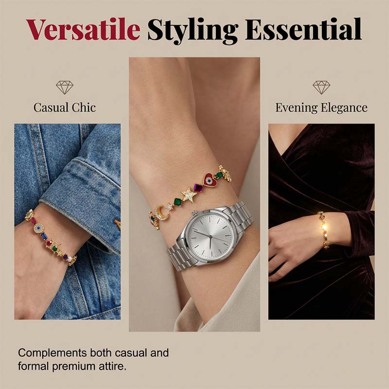 💫Whimsical Celestial Charm Bracelet✨(Free Storage Box)