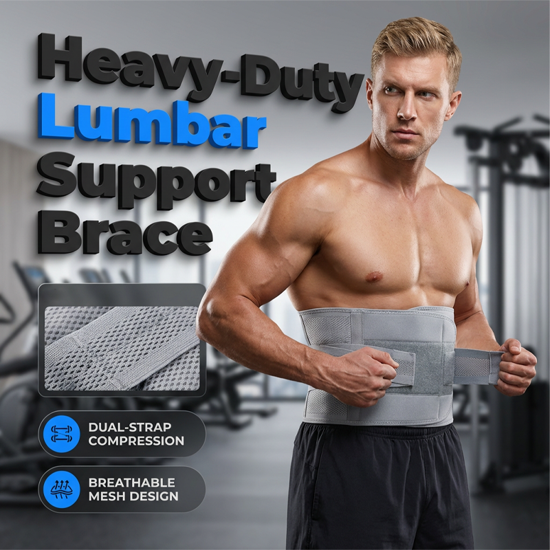 Dual-Strap Compression Back Brace with Removable Support Stays