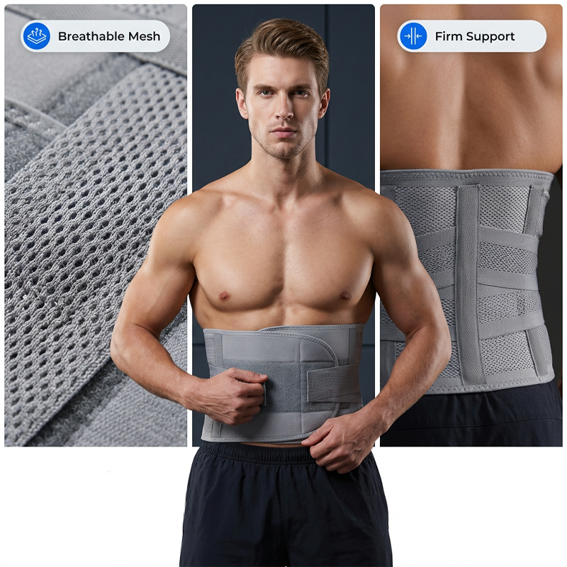 Dual-Strap Compression Back Brace with Removable Support Stays